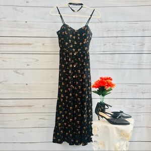 🔥NWT Band of Gypsies Vintage Black Floral Dress